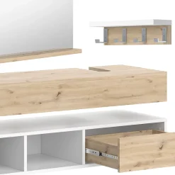 Vicco Ensemble de meubles de salle de bain Blanc 4 parties