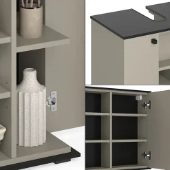 Vicco Ensemble de meubles de salle de bains Grège 2 pièces* Ensemble Meuble De Salle De Bains