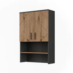 Vicco Meuble bain Anthracite/Artisan 68x103.5cm avec 2 portes* Meuble Wc