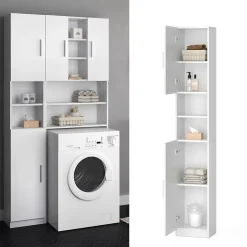 Vicco Meuble de rangement de salle de bain Blanc 32x190cm* Colonne De Salle De Bains