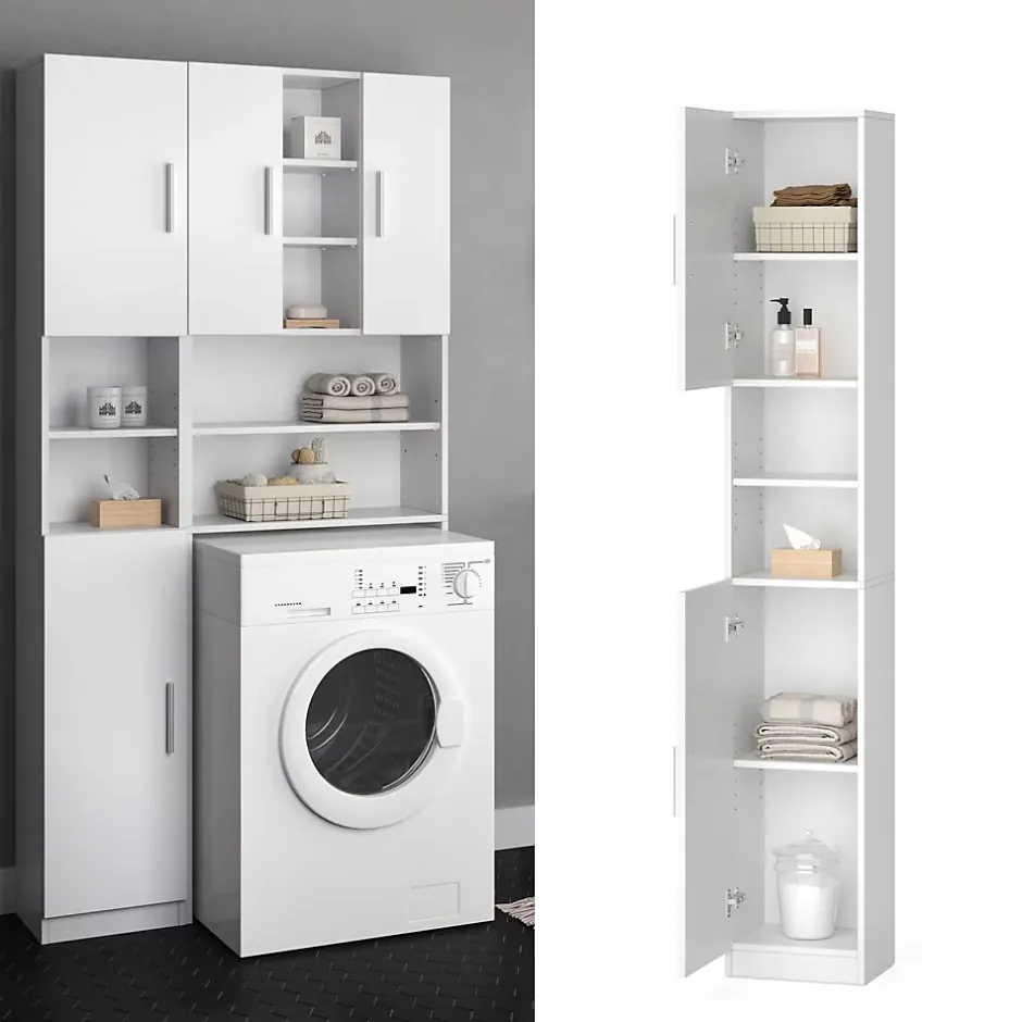 Vicco Meuble de rangement de salle de bain Blanc 32x190cm* Colonne De Salle De Bains