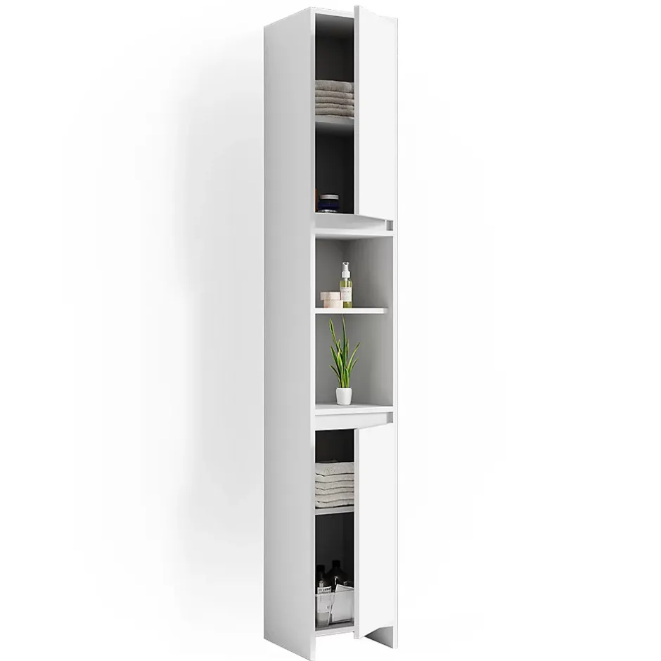 Vicco Meuble de rangement de salle de bain Blanc 30x190cm