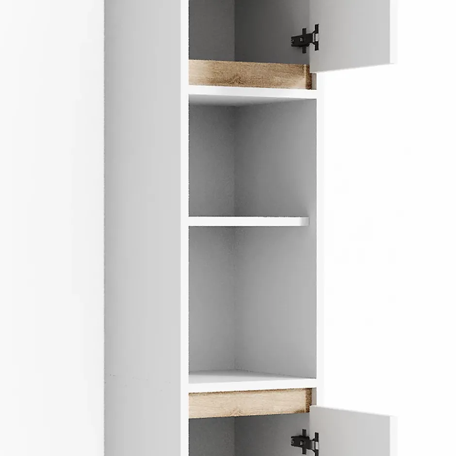 Vicco Meuble de rangement de salle de bain Blanc/Sonoma 30x190cm* Colonne De Salle De Bains