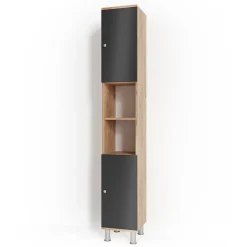 Vicco Meuble de rangement de salle de bain Chêne 30x190cm* Colonne De Salle De Bains