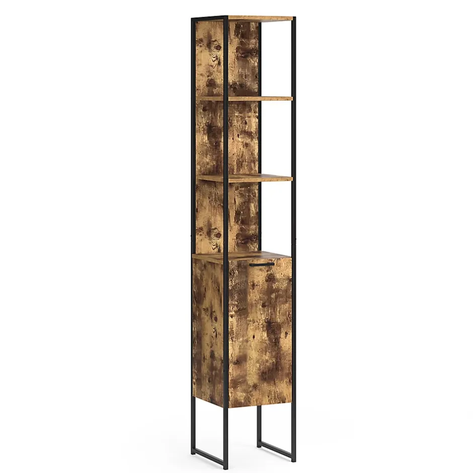 Vicco Meuble de rangement de salle de bain Bois antique 33x185cm* Colonne De Salle De Bains