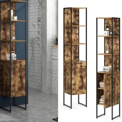 Vicco Meuble de rangement de salle de bain Bois antique 33x185cm* Colonne De Salle De Bains