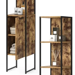 Vicco Meuble de rangement de salle de bain Bois antique 33x185cm* Colonne De Salle De Bains