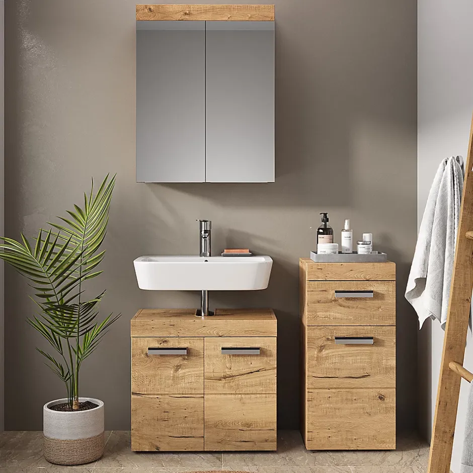 Vicco Meuble de rangement de salle de bain Chêne Wotan 37x79cm