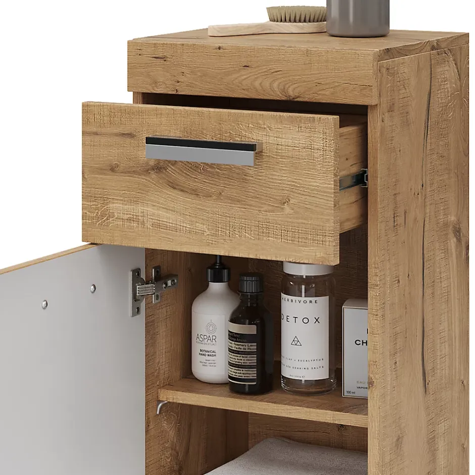 Vicco Meuble de rangement de salle de bain Chêne Wotan 37x79cm