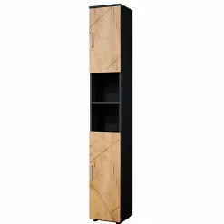 Vicco Meuble de rangement de salle de bain Chêne doré/anthracite 30x192cm* Colonne De Salle De Bains