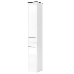 Vicco Meuble de rangement de salle de bain Blanc Haute brillance 30x190cm