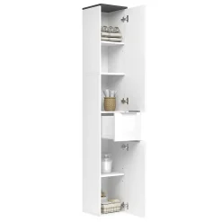 Vicco Meuble de rangement de salle de bain Blanc Haute brillance 30x190cm