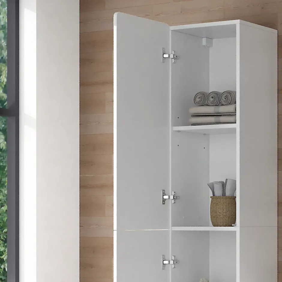 Vicco Meuble de rangement de salle de bain Blanc 36.6x171.6cm
