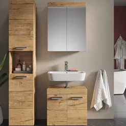Vicco Meuble de rangement de salle de bain Chêne Wotan 37x190cm* Colonne De Salle De Bains