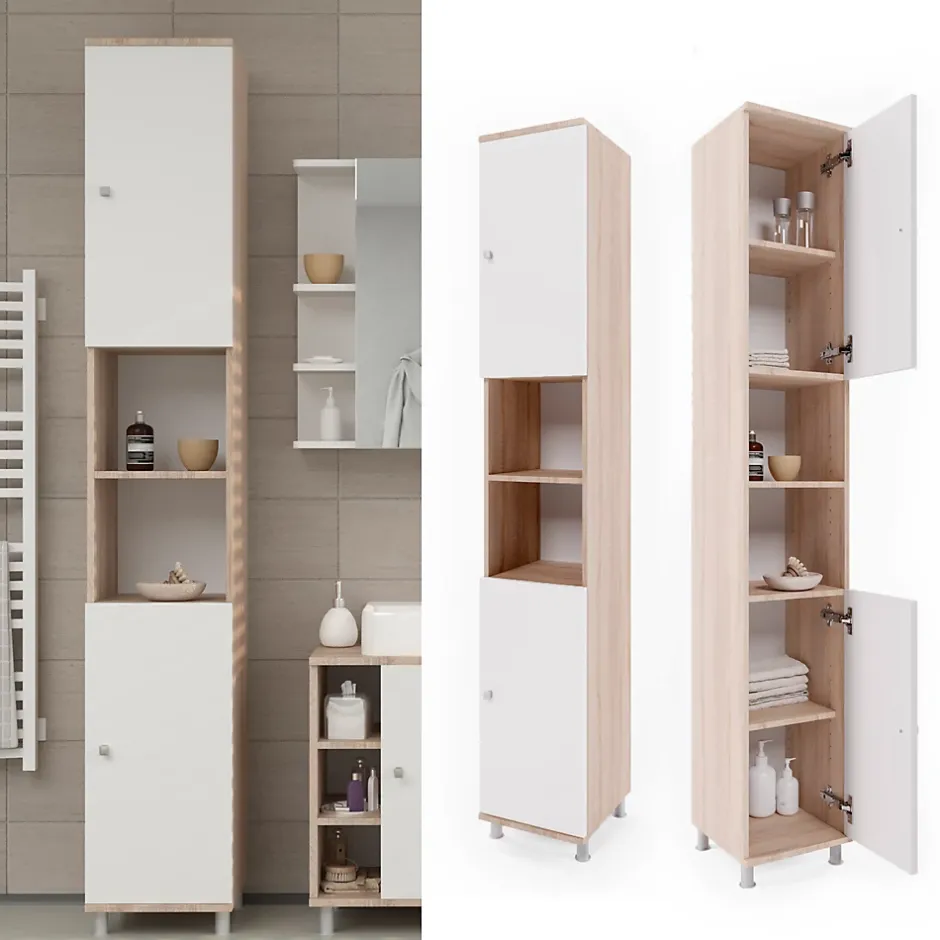 Vicco Meuble de rangement de salle de bain Sonoma 30x190cm