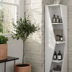 Vicco Meuble salle de bain Blanc 31.6x70.5cm avec 3 étagères