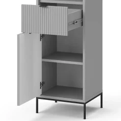 Vicco Meuble salle de bain Gris 40x190cm avec portes, et tiroir* Colonne De Salle De Bains