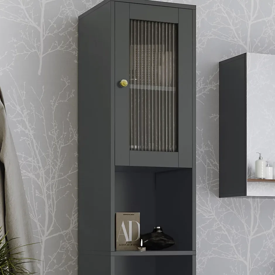 Vicco Meuble salle de bain Gris 30x171.5cm* Colonne De Salle De Bains