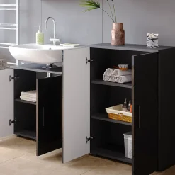 Vicco Meuble salle de bain Anthracite Haute brillance 60x81cm