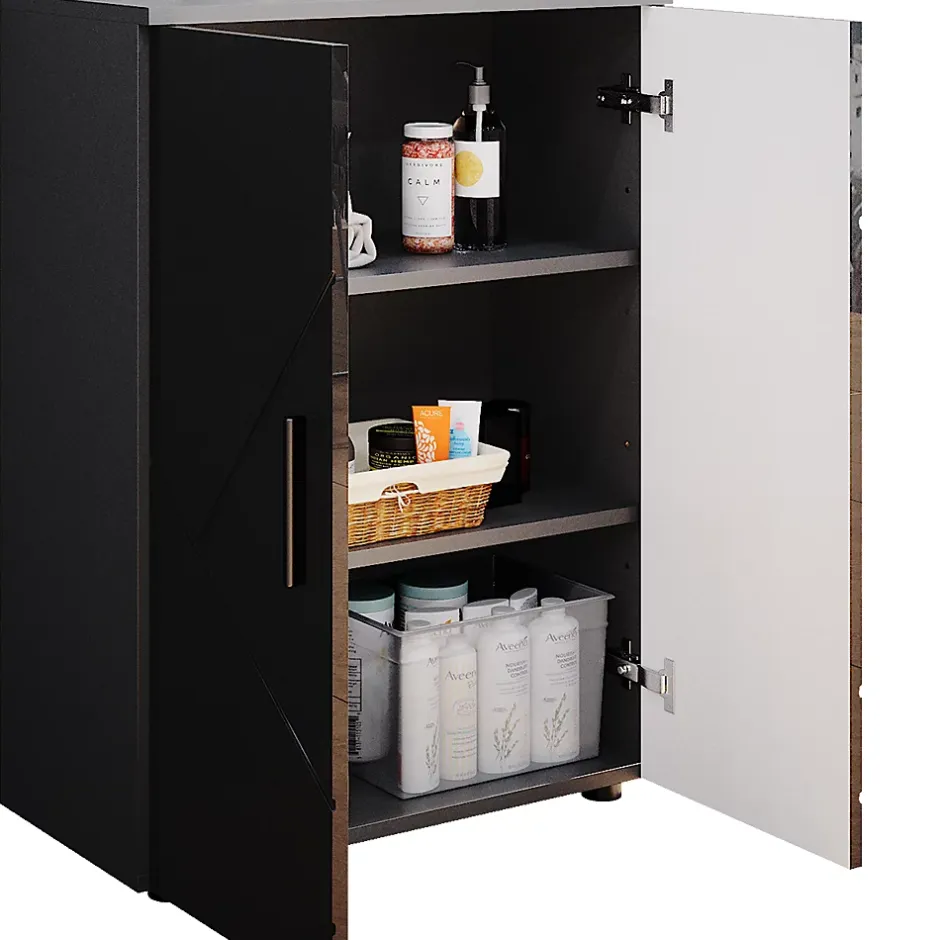 Vicco Meuble salle de bain Anthracite Haute brillance 60x81cm