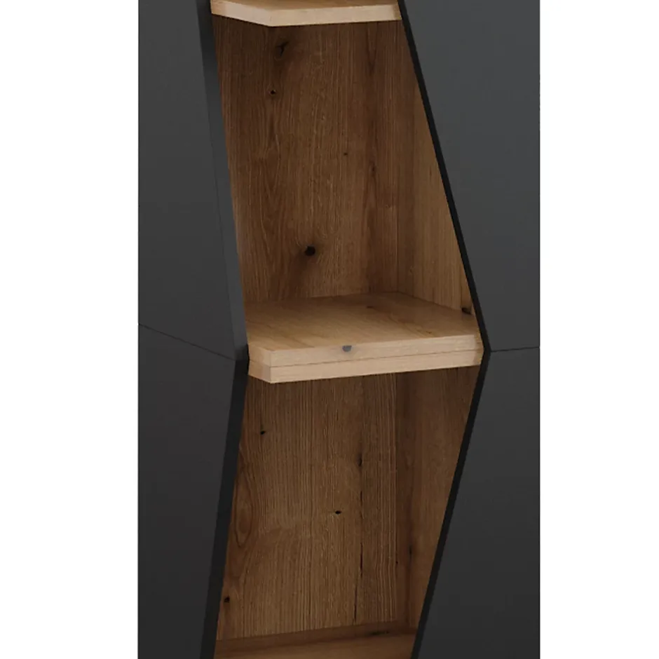 Vicco Meuble salle de bain Anthracite 31.6x70.5cm avec 3 étagères* Colonne De Salle De Bains