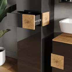 Vicco Meuble salle de bain Anthracite 40x184.2cm* Colonne De Salle De Bains