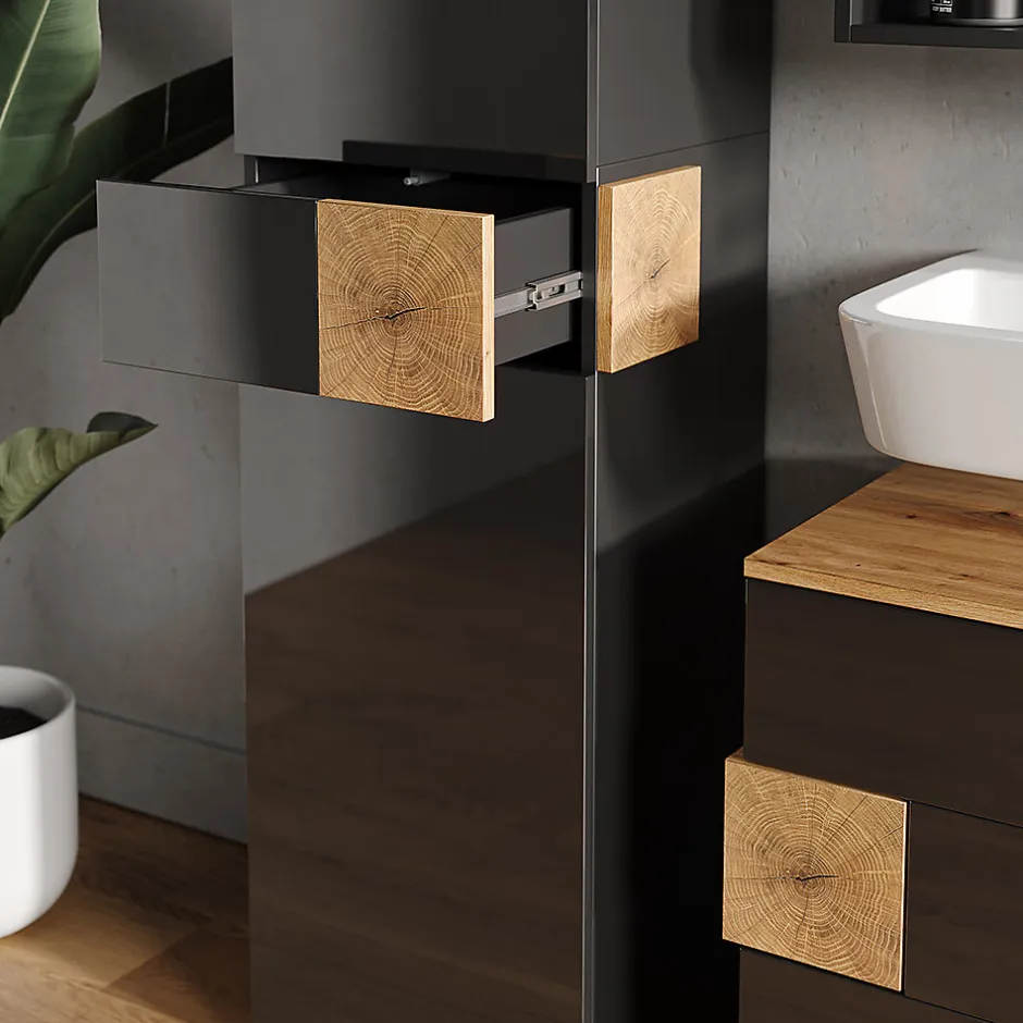 Vicco Meuble salle de bain Anthracite 40x184.2cm* Colonne De Salle De Bains