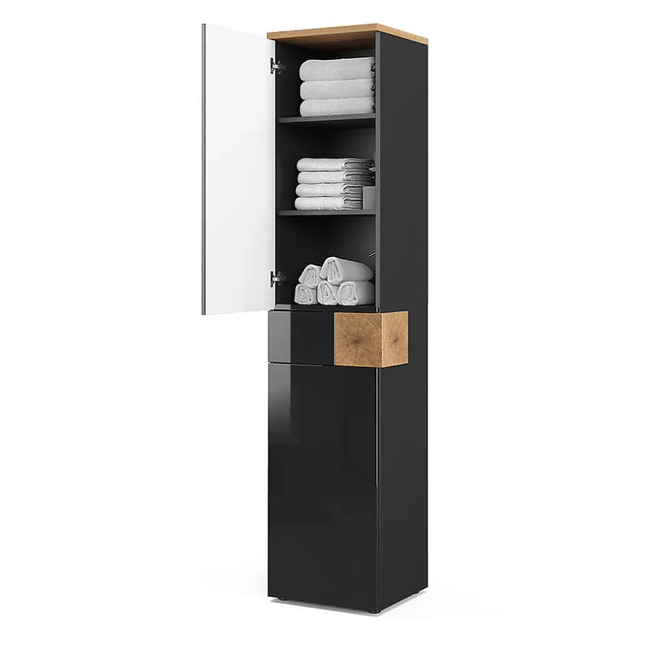 Vicco Meuble salle de bain Anthracite 40x184.2cm* Colonne De Salle De Bains