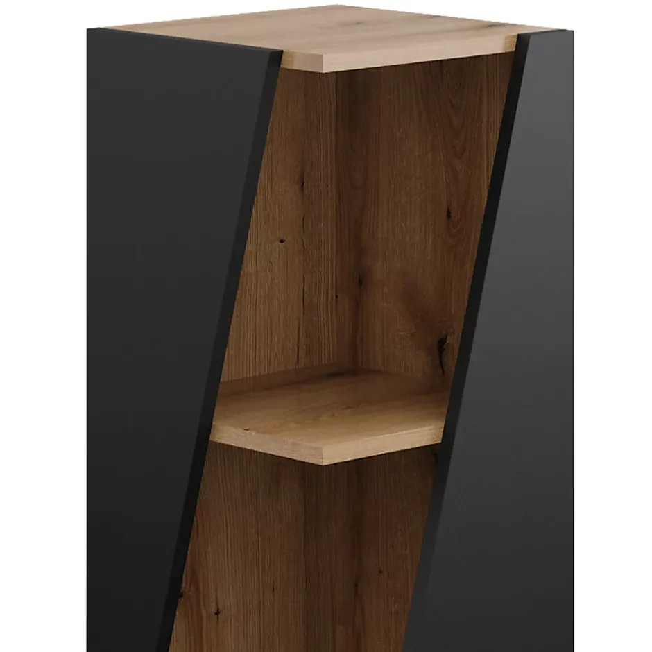Vicco Meuble salle de bain Anthracite 31.6x70.5cm avec étagères ouvertes