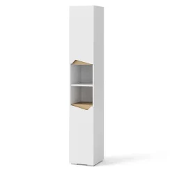 Vicco Meuble salle de bain Blanc 30x180cm avec portes, et compartiments ouverts* Colonne De Salle De Bains