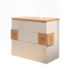 Vicco Meuble sous vasque simple Blanc 70x64.5cm avec 2 tiroirs