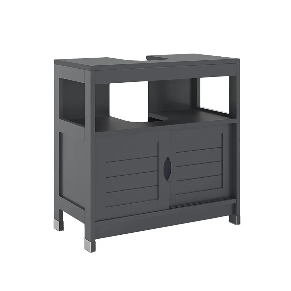 Vicco Meuble vasque simple Gris 60x60cm* Meuble Vasque