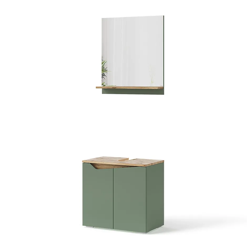Vicco Meubles bain Vert/Artisan 2 pièces