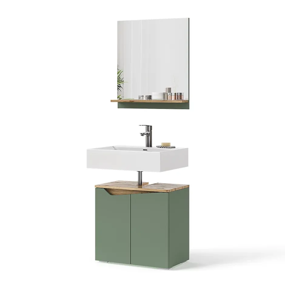 Vicco Meubles bain Vert/Artisan 2 pièces