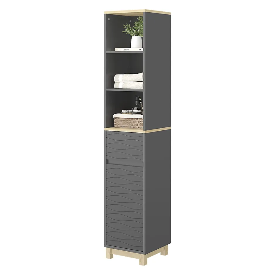 Vicco Meubles de salle de bain Anthracite 30x151.5cm avec tiroir* Colonne De Salle De Bains