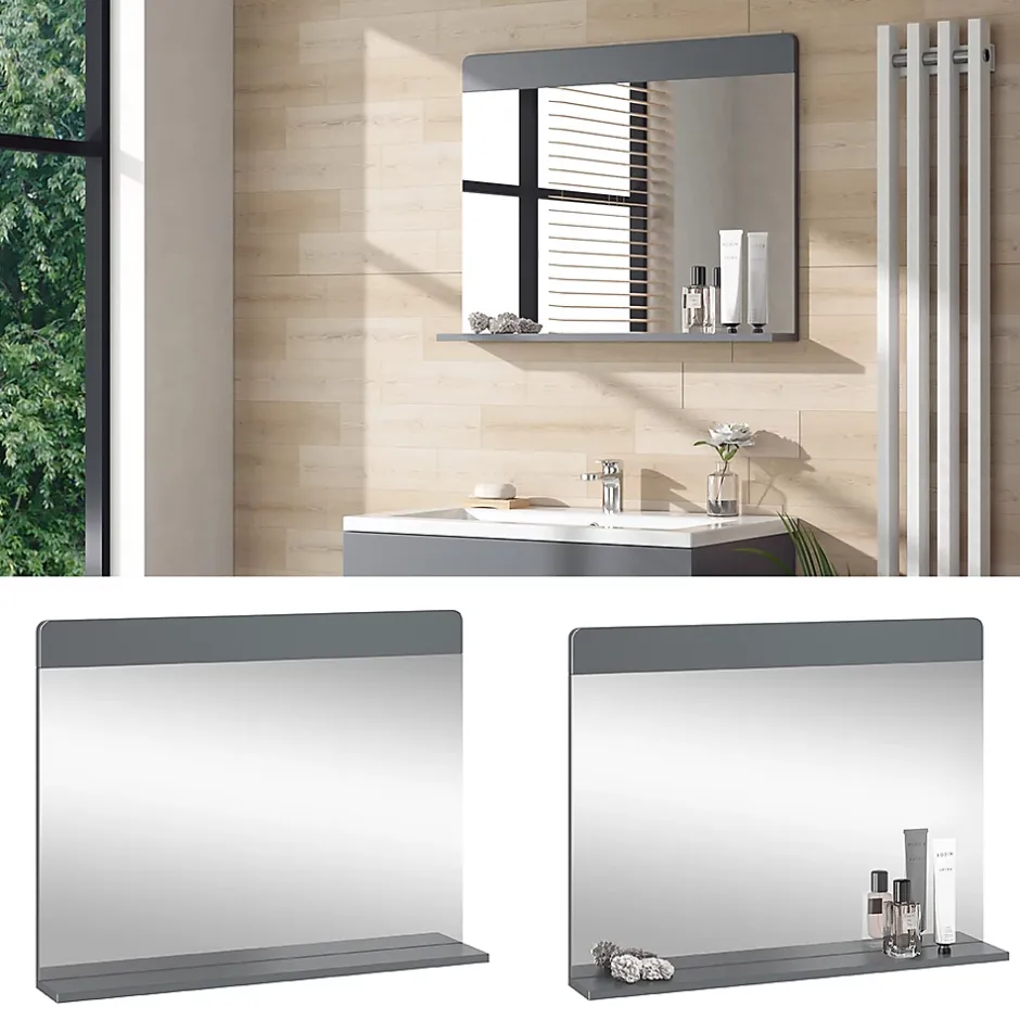 Vicco Miroir de salle de bain Gris 80.1x62cm
