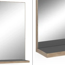 Vicco Miroir de salle de bain Anthracite/Viking Oak 60x80cm