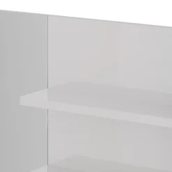 Vicco Miroir mural Blanc Haute brillance 89.8x65cm avec compartiments ouverts