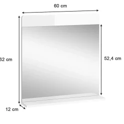 Vicco Miroir mural Blanc Haute brillance 60x62cm* Armoire De Toilette