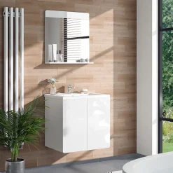 Vicco Miroir mural Blanc Haute brillance 60x62cm* Armoire De Toilette