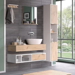 Vicco Miroir mural Blanc 50x51.6cm avec étagère* Armoire De Toilette