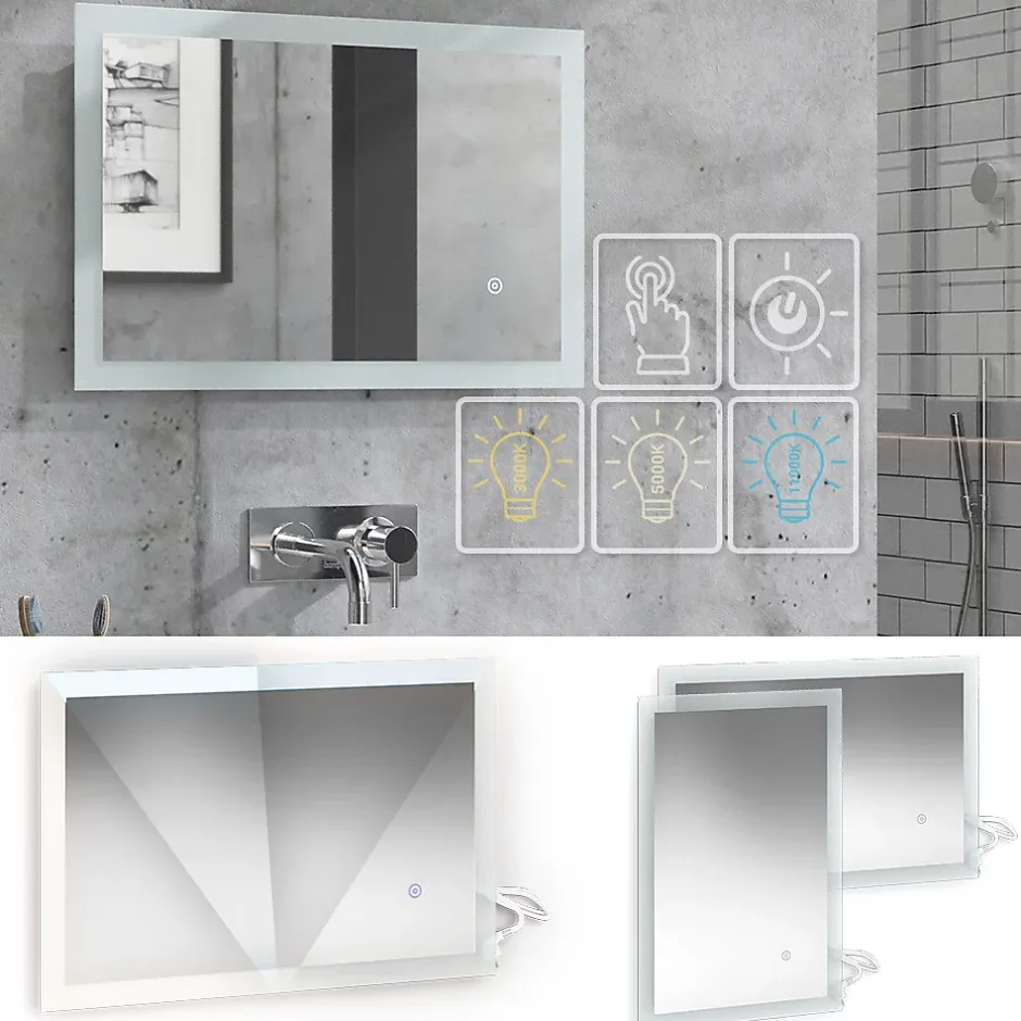 Vicco Miroir mural Blanc 60x40cm* Armoire De Toilette