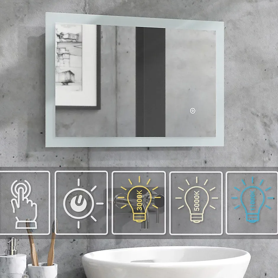 Vicco Miroir mural Blanc 60x40cm* Armoire De Toilette