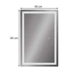 Vicco Miroir mural Verre 40x60cm avec éclairage frontal* Armoire De Toilette