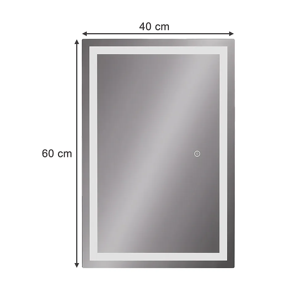 Vicco Miroir mural Verre 40x60cm avec éclairage frontal* Armoire De Toilette