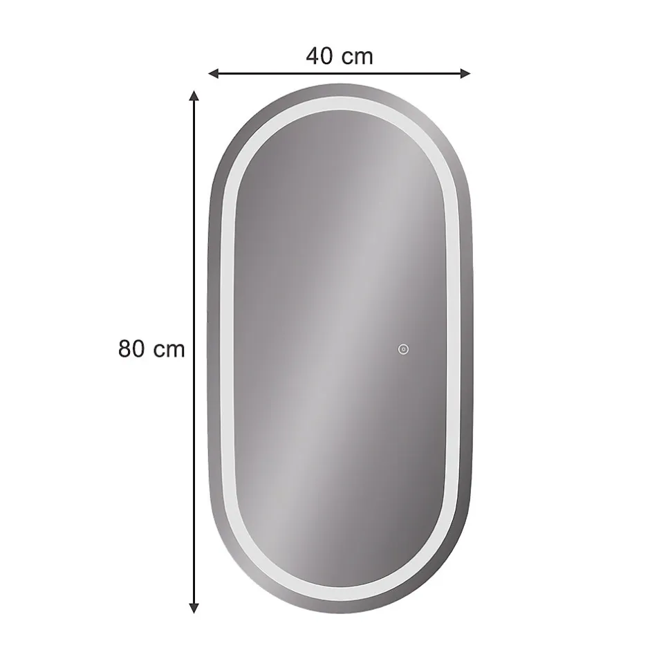 Vicco Miroir mural Verre 40x80cm avec éclairage frontal* Armoire De Toilette