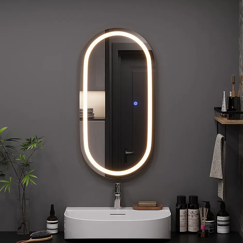 Vicco Miroir mural Verre 40x80cm avec éclairage frontal* Armoire De Toilette