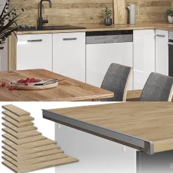 Vicco Plan de travail cuisine Chêne de force doré 45cm