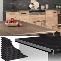 Vicco Plan de travail cuisine Anthracite 80cm