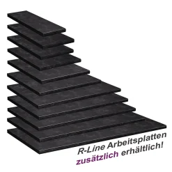 Vicco Plan de travail cuisine Anthracite 80cm